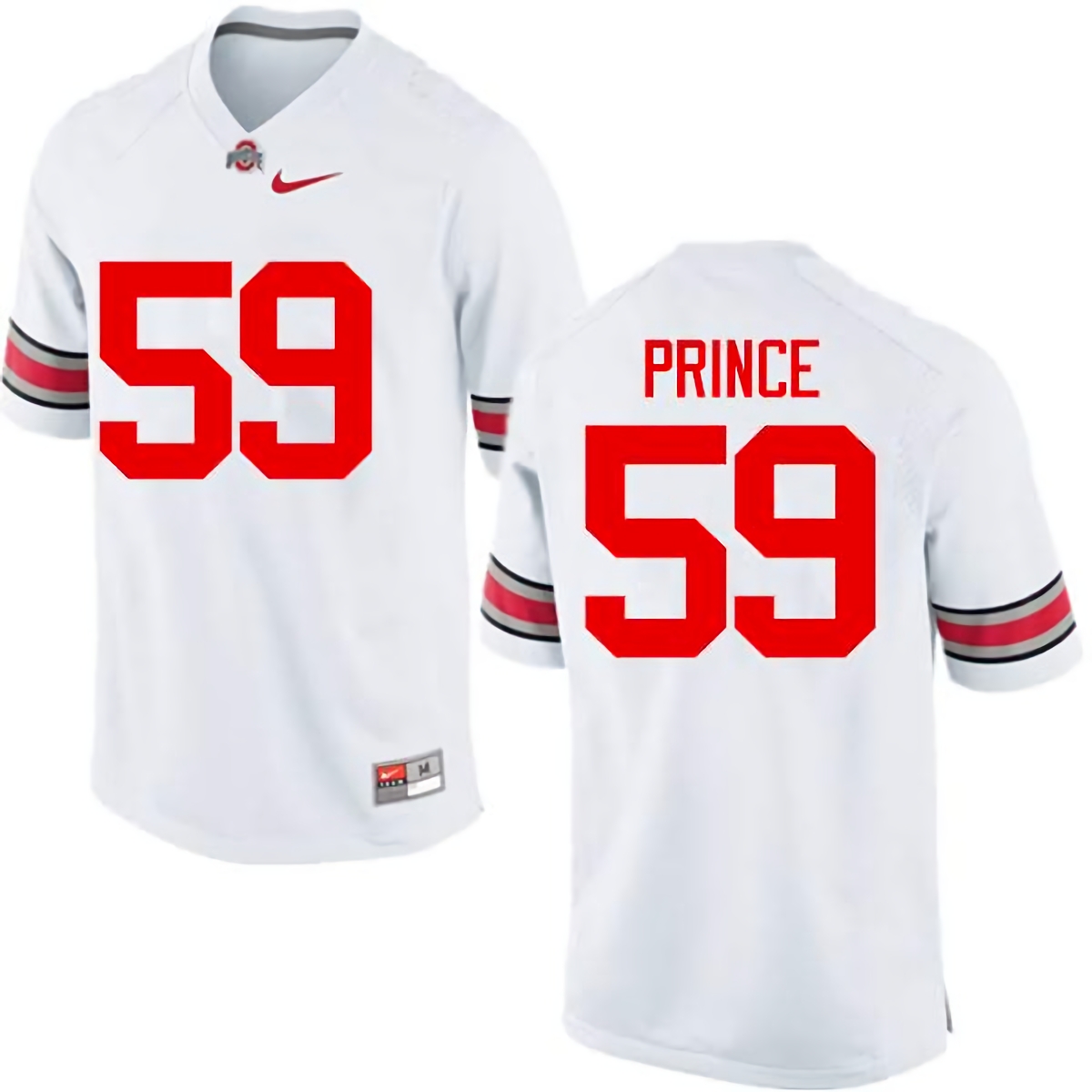 Isaiah Prince Ohio State Buckeyes Men's NCAA #59 Nike White College Stitched Football Jersey AJO0056PQ